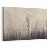 Modern Floral Abstract - Serene White Bloom Canvas Art