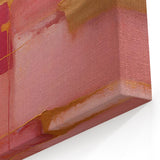 Chic Blush Pink and Gold Abstract Art - Contemporary Line Canvas