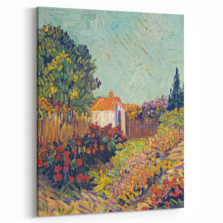 Colorful Impressionist Landscape - Van Gogh’s Garden Scene Wall Art Print