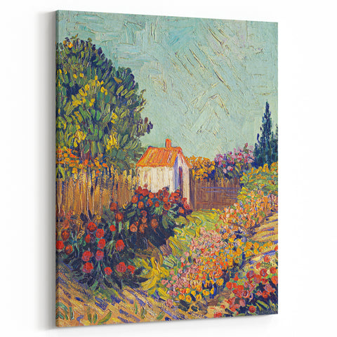 Colorful Impressionist Landscape - Van Gogh’s Garden Scene Wall Art Print