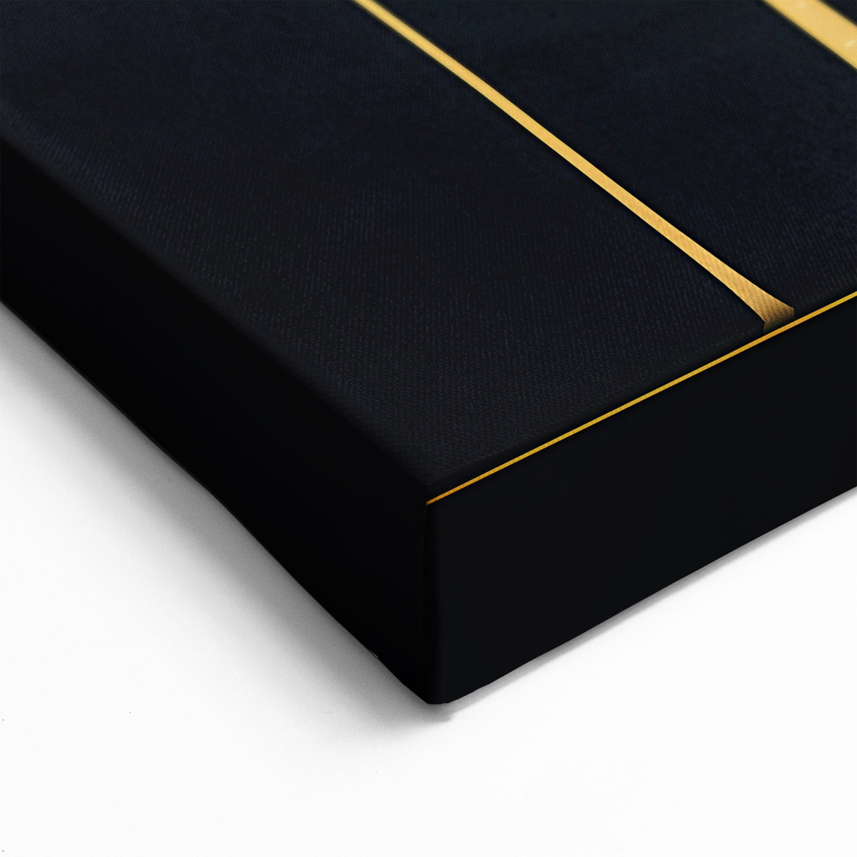 Abstract Floral Art - Elegant Gold Tree Design on Black Canvas