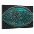 Abstract Botanical Prints - Underwater Forest in Teal and Black