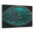 Abstract Botanical Prints - Underwater Forest in Teal and Black
