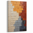 Textured Abstract Blocks Art - Earthy Brown, Beige, and Gray Canvas