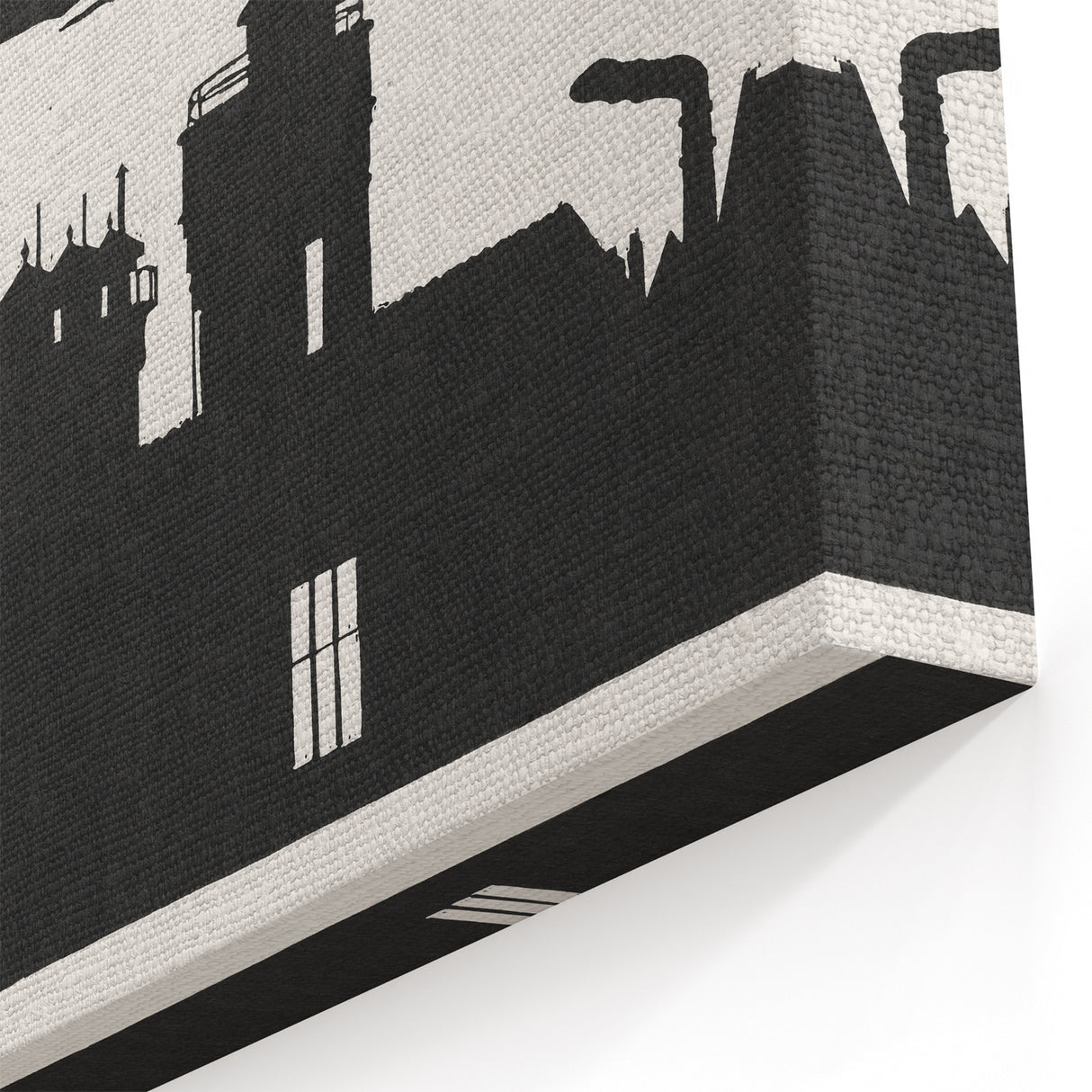 Industrial Silhouette Modern Art - Monochrome Cityscape Wall Decor