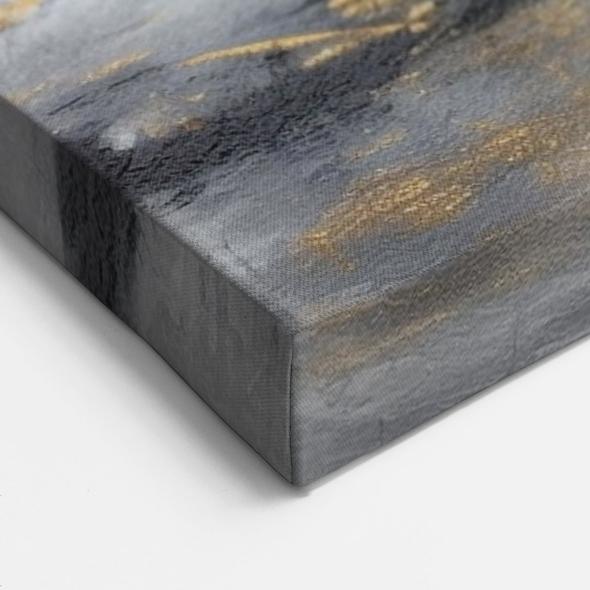 Elegant Gold and Gray Abstract Art - Metallic Modern Canvas Design