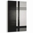 Minimalist Black and White Abstract Art - Modern Monochrome Canvas