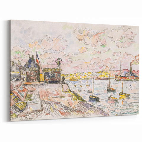 Modern Wall Art - Quilleboeuf by Paul Signac - Serene Harbor Decor