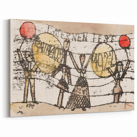 Modern Wall Art - Postcard to Katherine by Paul Klee - Playful Abstract Decor