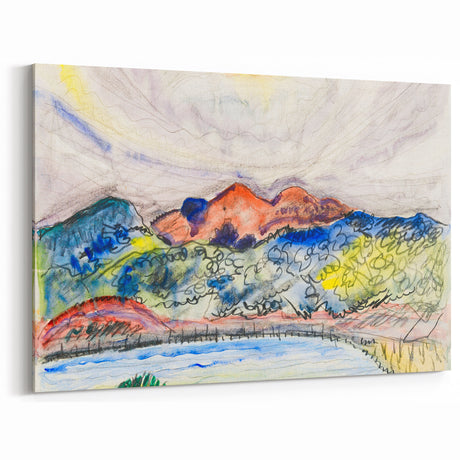 Modern Wall Art - Early Landscape by Charles Demuth - Colorful Nature Decor
