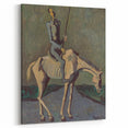 Abstract Modern Wall Art - Don Quixote on Horseback in Earthy Tones