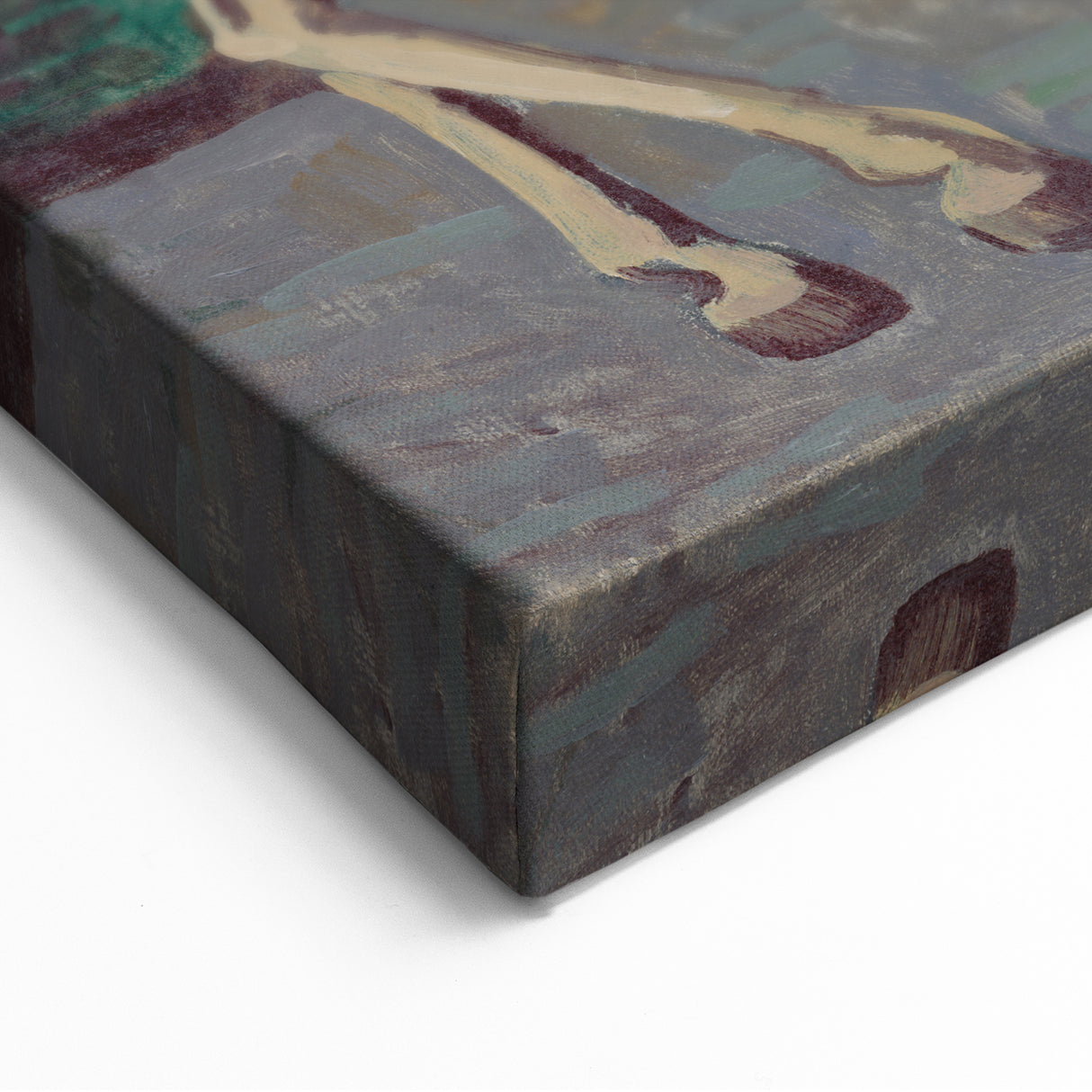 Abstract Modern Wall Art - Don Quixote on Horseback in Earthy Tones