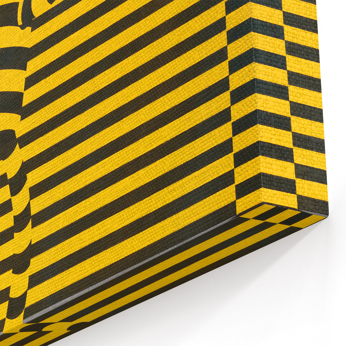 Bold Modern Wall Art - Striking Yellow and Black Graphic Abstract Poster