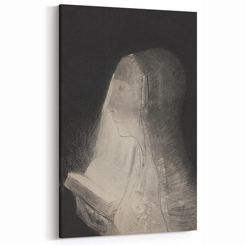 Mystical Black and White Wall Art - The Book of Light by Odilon Redon