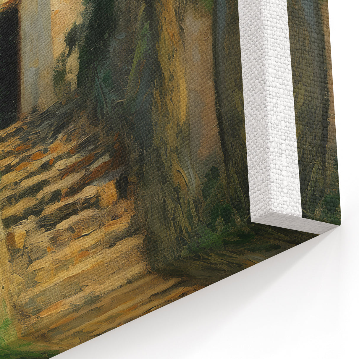Pissarro Canvas - Rustic Camille Pissarro Ivy-Covered Stone Building Wall Art