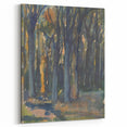 Enigmatic Forest Wall Art - Serene Woodland Scene in Watercolor Shades