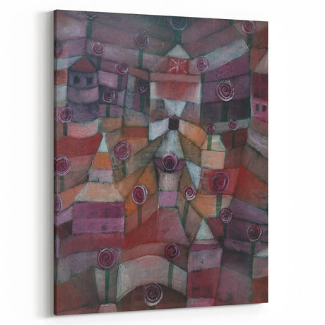 Abstract Garden Wall Art - "Rose Garden" by Paul Klee in Rich Tones