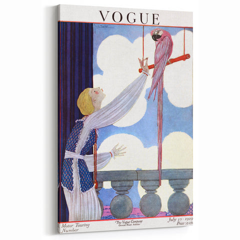 Vintage Vogue Magazine Wall Art - 1919 Fashion Illustration Print