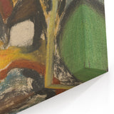 Modern Wall Art: Abstract Mountain Scene – Rustic Earthy Landscape Decor