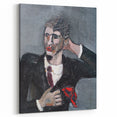 Modern Wall Art: Textured Self-Portrait – Contemporary Bold Decor Piece