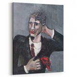 Modern Wall Art: Textured Self-Portrait – Contemporary Bold Decor Piece