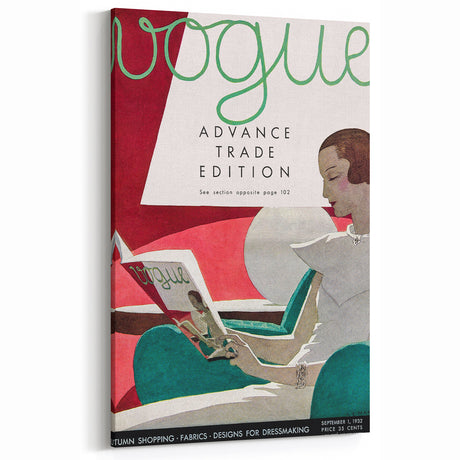 1932 Vintage Vogue Cover Art - Classic Fashion Wall Decor Print