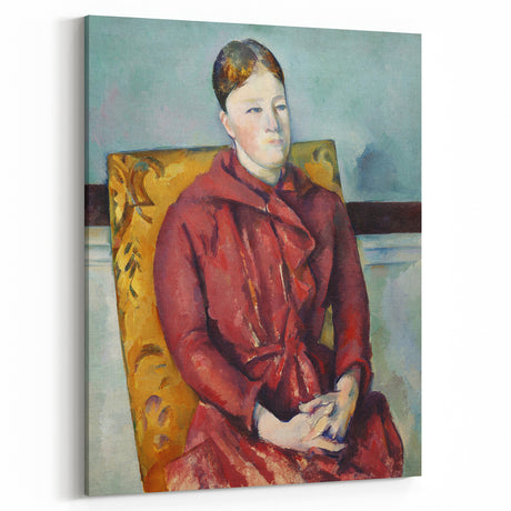 Impressionist Portrait - Madame Cézanne in Yellow Chair by Cézanne