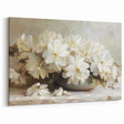 Floral Abstract Canvas Art - Elegant White Flower Arrangement