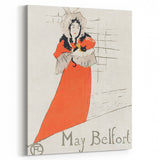 Impressionist Poster - May Belfort by Toulouse-Lautrec Art Print