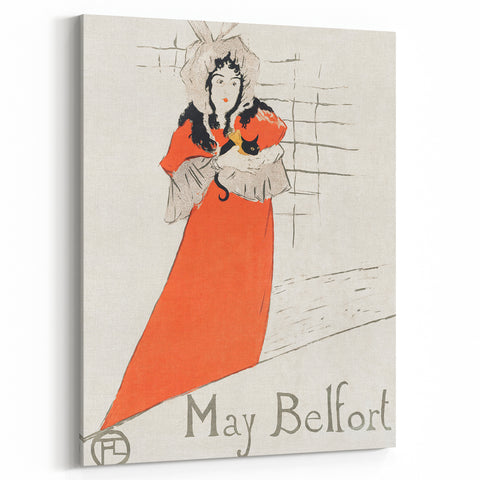 Impressionist Poster - May Belfort by Toulouse-Lautrec Art Print