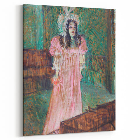 Impressionist Portrait - May Belfort in Pink by Toulouse-Lautrec Art Print
