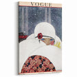 Winter Vogue Cover Print - 1919 Snowy Fashion Illustration Wall Art