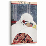 Winter Vogue Cover Print - 1919 Snowy Fashion Illustration Wall Art