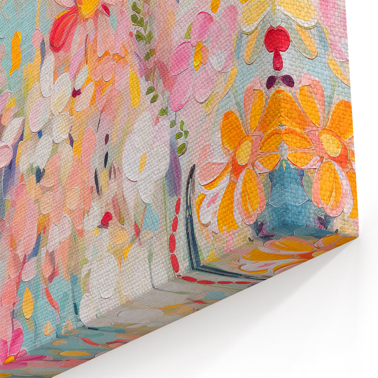 Floral Wall Art - Soft Pastel Garden Blooms in Abstract Style