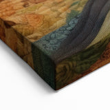 Quilted Autumn Hills Wall Art - Warm Fall Landscape Decor for Home
