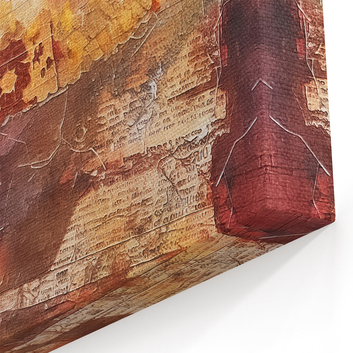 Rustic Forest Autumn Wall Art - Warm Brown and Orange Decor