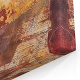 Rustic Forest Autumn Wall Art - Warm Brown and Orange Decor