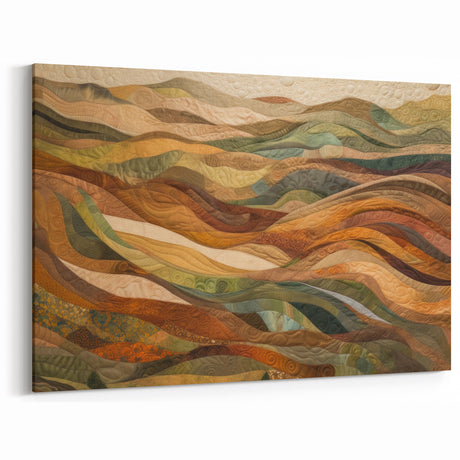 Autumn Hills Landscape - Fall Wall Art Rustic Earthy Decor Print