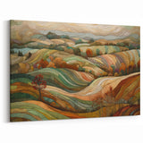 Autumn Hills Patchwork - Fall Wall Art Rustic Countryside Landscape