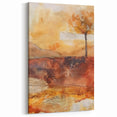 Lone Autumn Tree - Fall Wall Art Rustic Textured Vintage Print