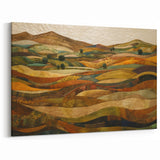 Harvest Patchwork Hills - Fall Wall Art Rustic Landscape Seasonal Print