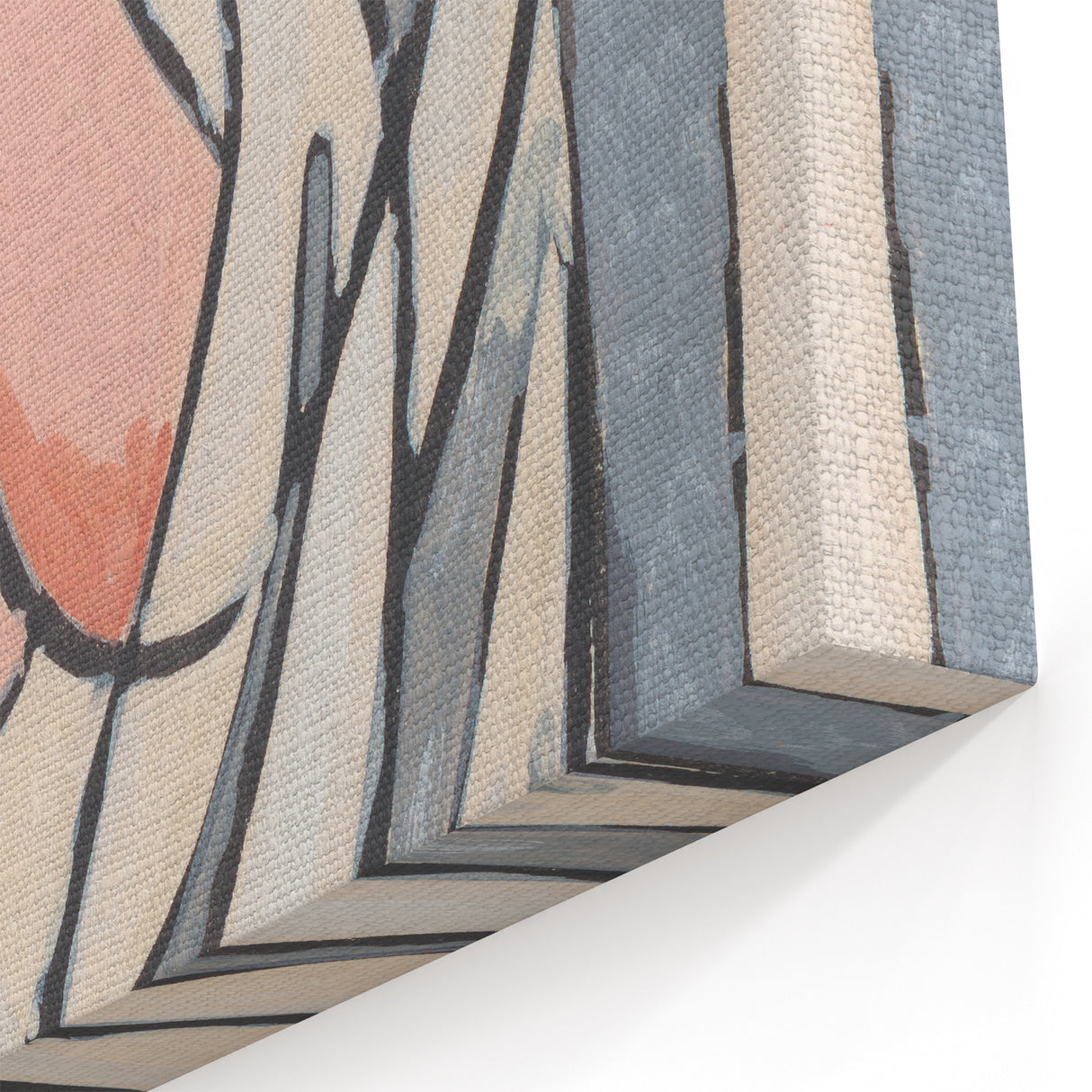 Modern Minimalist Wall Art - Woman with Flowers Abstract Print