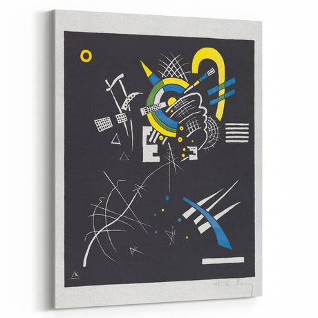 Abstract Geometric Modern Wall Art - Bold Black and Yellow Print