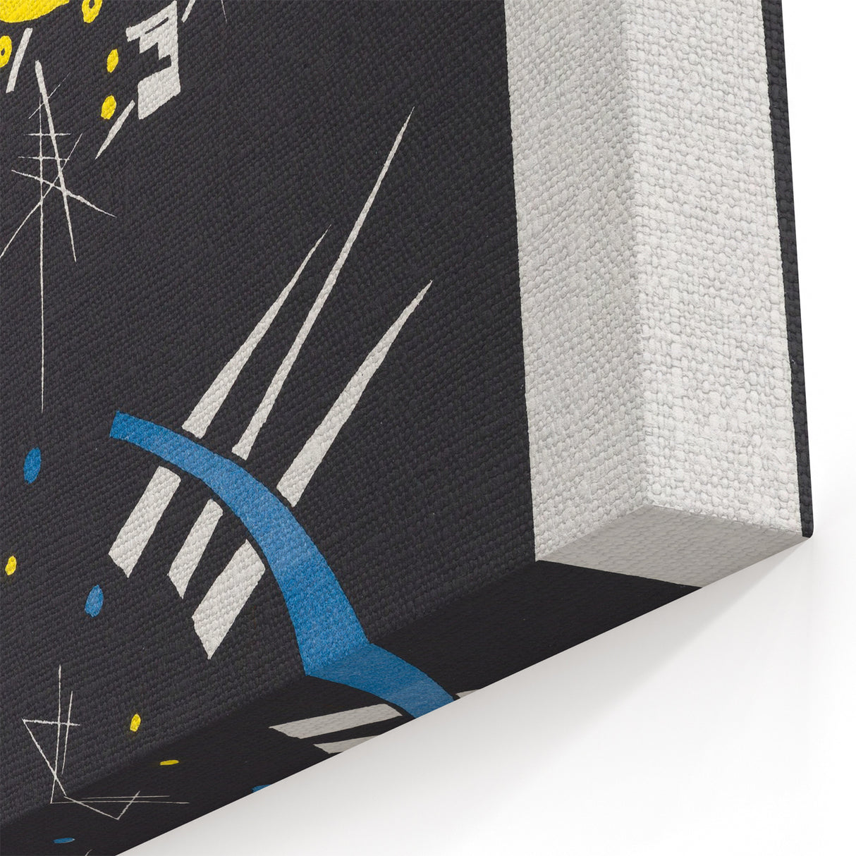 Abstract Geometric Modern Wall Art - Bold Black and Yellow Print