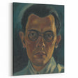 Modern Portrait Wall Art - Expressive Self-Portrait with Dark Tones