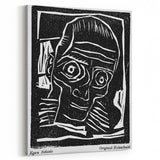 Vintage Expressionist Wall Art - Egon Schiele's Bold Woodcut Print