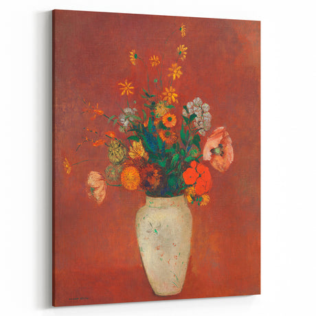 Modern Wall Art - Vibrant Floral Bouquet in Vase | Abstract Contemporary Art