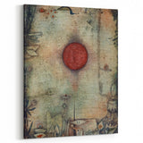 Abstract Modern Art - Textured Red Circle on Earthy Canvas | Contemporary Decor