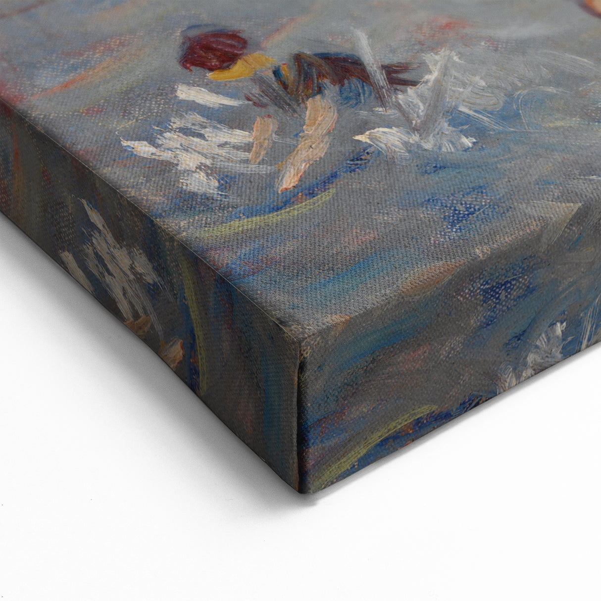Modern Wall Art - Lively Seascape with Bathers | Coastal Beach Scene