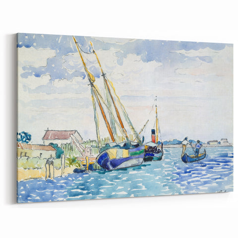 Modern Wall Art - Serene Marine Scene with Boats | Coastal Decor